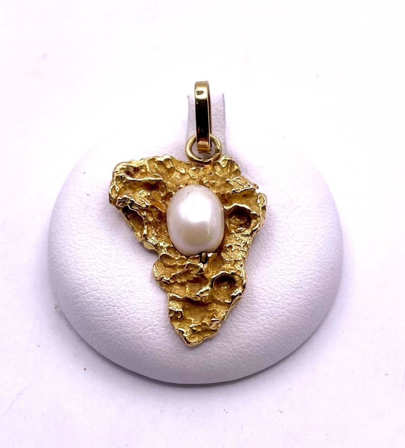 COLGANTE ORO Y PERLA
