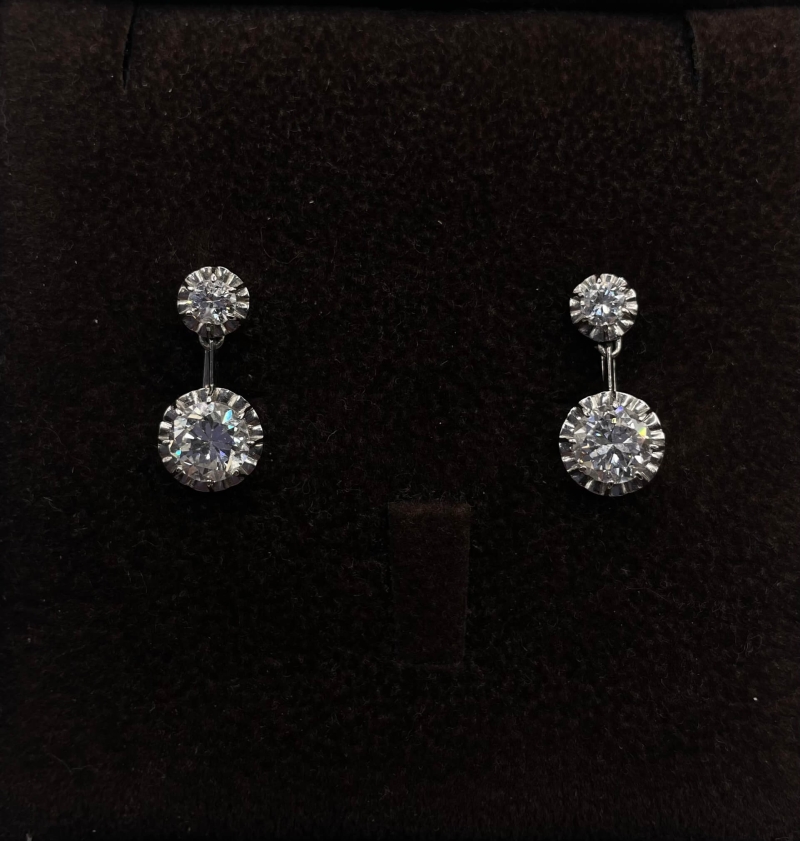 Pendientes de oro y brillantes