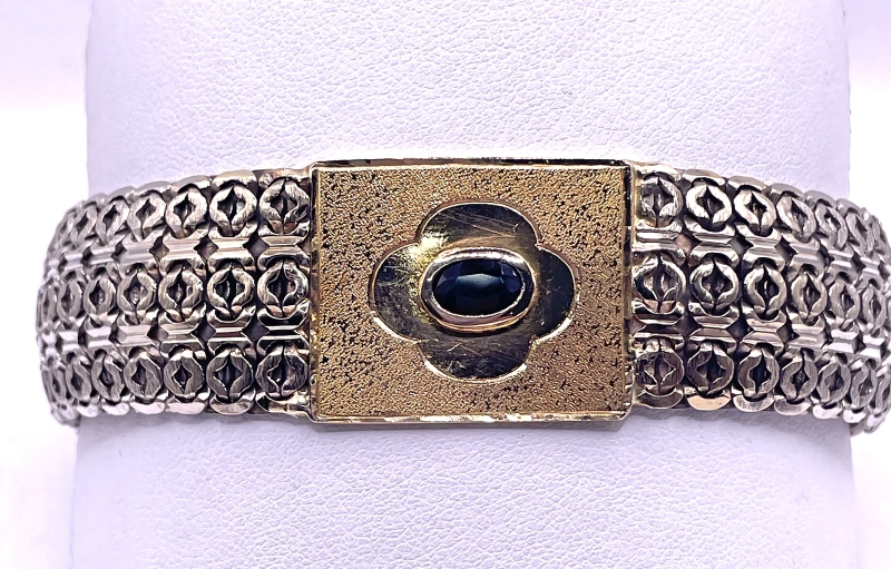 PULSERA ORO 18KT CON ZAFIRO