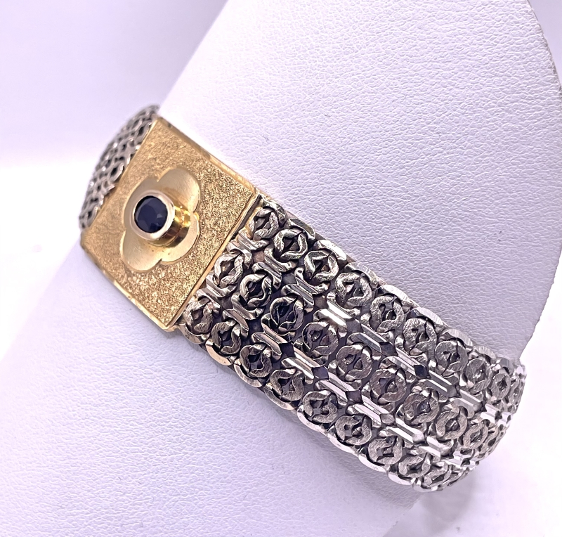 PULSERA ORO 18KT CON ZAFIRO - Imagen 2