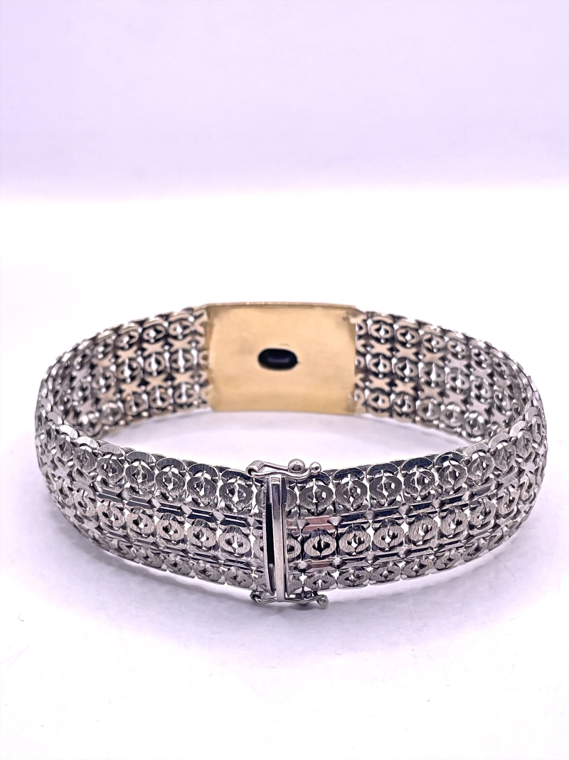 PULSERA ORO 18KT CON ZAFIRO - Imagen 4